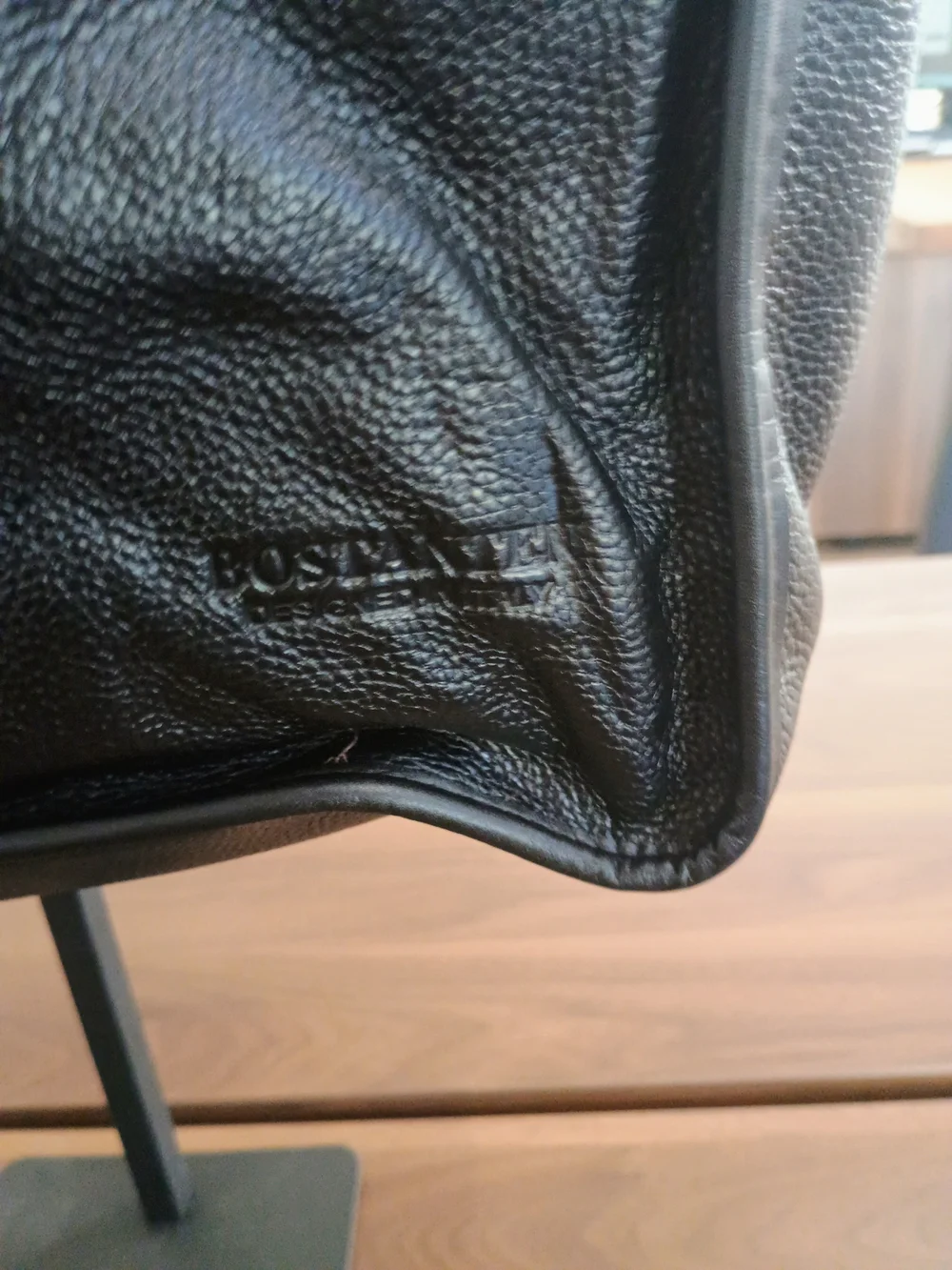 NWOT Bostanten Black Leather Laptop Bag -